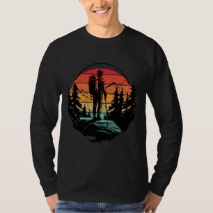 T-shirt Randonneur coucher de soleil rétro 