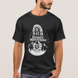 T-shirt Randonneur Zermatt-problemhorn Suisse Randonnée Va