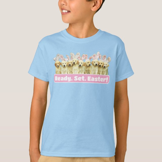 T-shirt Rangée de lapins chiots (Devant)