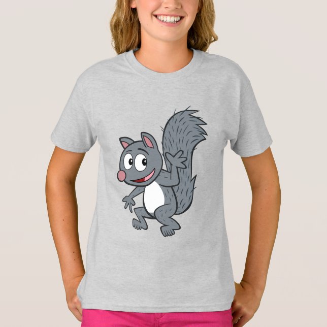 T-shirt Ranger Rick | Écureuil gris (Devant)