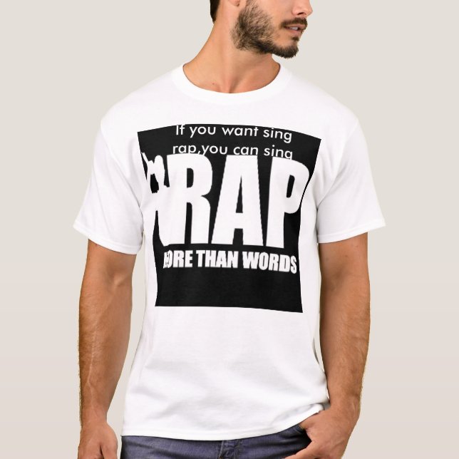 T-shirt RAP - Plus que des mots (Devant)
