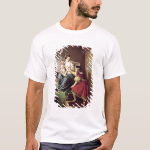 T-shirt Raphael ajustant la pose de son modèle sien