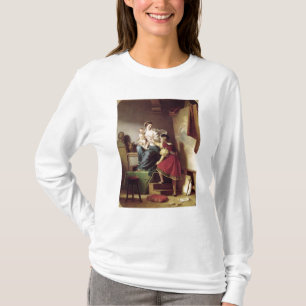 T-shirt Raphael ajustant la pose de son modèle sien