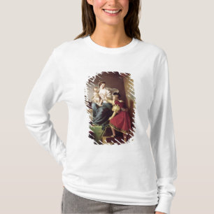 T-shirt Raphael ajustant la pose de son modèle sien
