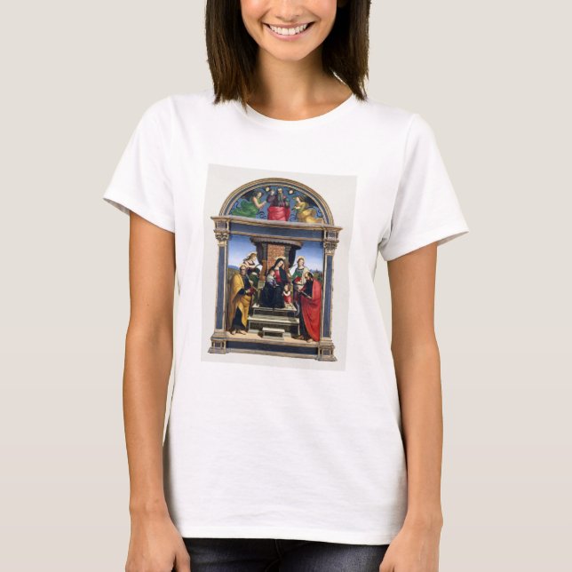 T-shirt Raphael Raffaello Madonna et l'enfant intronisé (Devant)