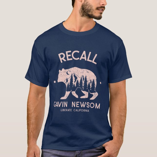 T-shirt Rappeler Gavin Newsom T- (Devant)