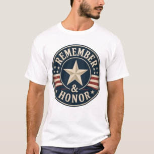 T-shirt Rappelez-vous et honorez l'ancien Memorial Day pat