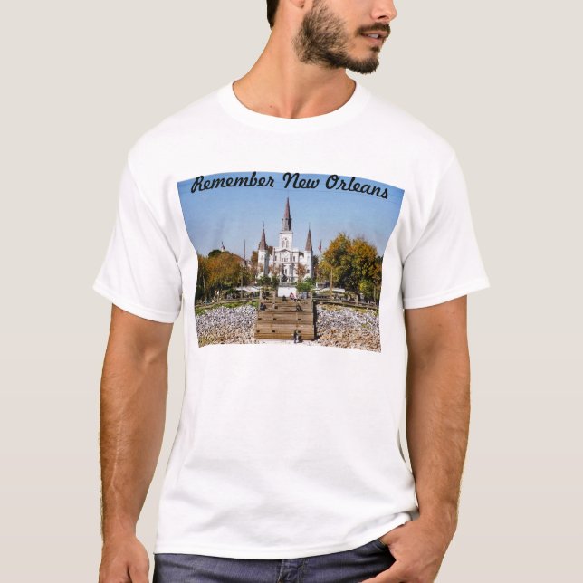 T-shirt Rappelez-vous la cathédrale de la Nouvelle-Orléans (Devant)