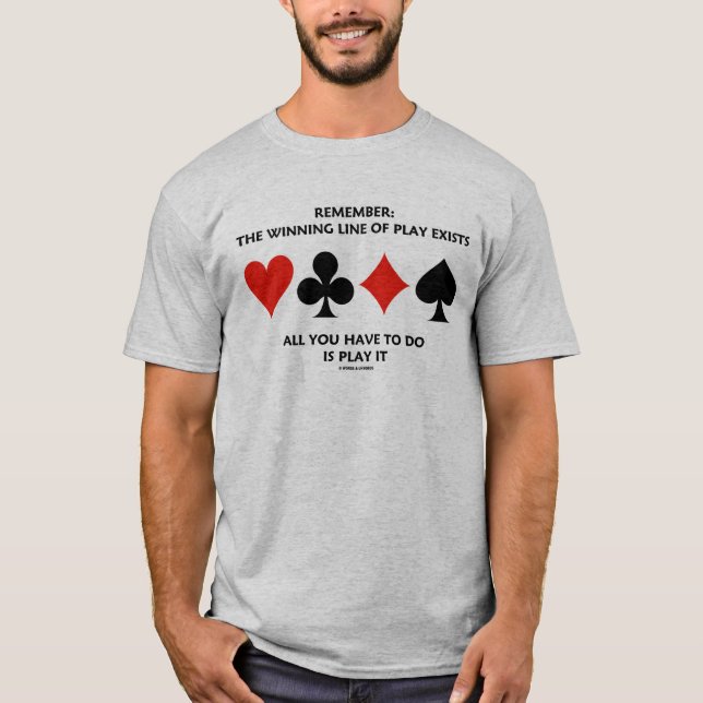 T-shirt Rappelez-Vous : La Ligne De Jeu Gagnant Existe Tou (Devant)