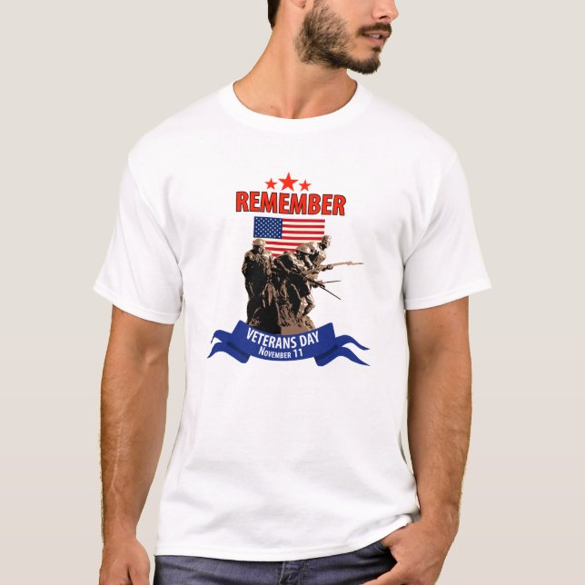 T-shirt Rappelez-vous le jour de vétérans (Devant)