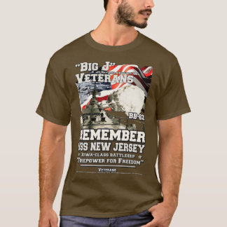 T-shirt RAPPELEZ-VOUS USS New Jersey BB62 US Battleship