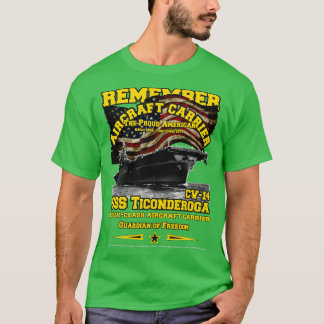T-shirt RAPPELEZ-VOUS USS Ticondéroga CV14 porte-avions