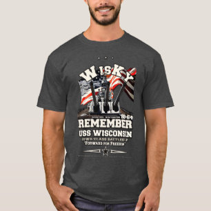 T-shirt RAPPELEZ-VOUS USS Wisconsin BB64 Vétérans de cueil