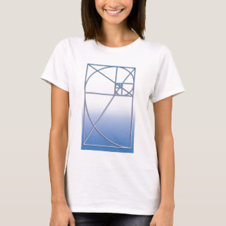 T-shirt Rapport d'or Blanc-Bleu