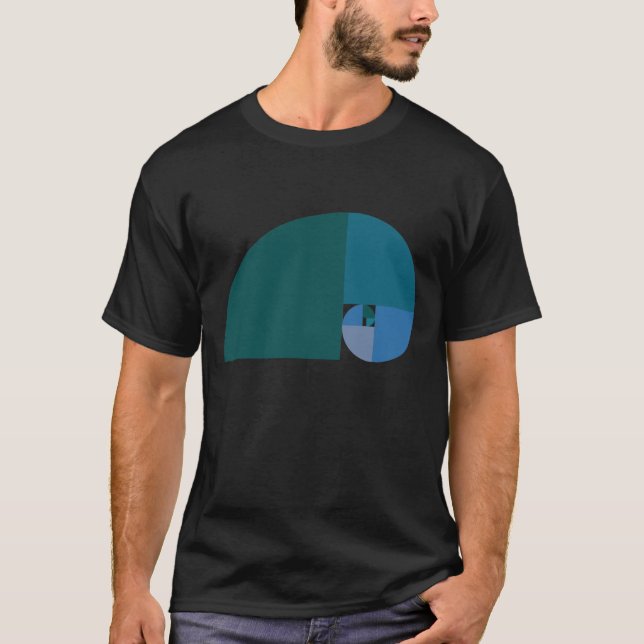 T-shirt Rapport d'or, spirale de Fibonacci (Devant)