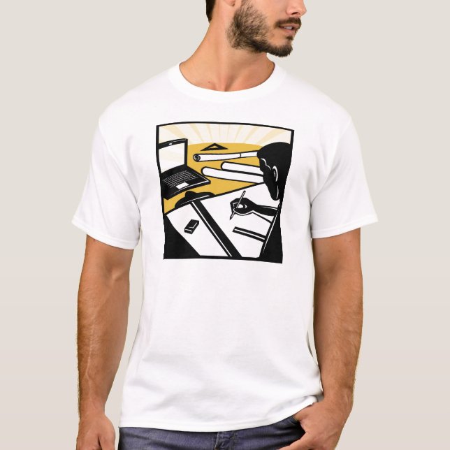 T-shirt rapporteur architectural à l'architecte de (Devant)