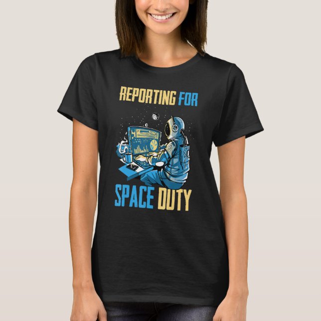 T-shirt Rapports D'Astronaute Pour Le Café Spatial Sp (Devant)