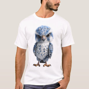 T-shirt Raptor Menue Fluffy Bleu Grognon