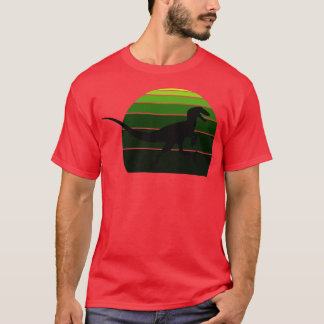 T-shirt Raptor Retro 80s Design Vert L'île