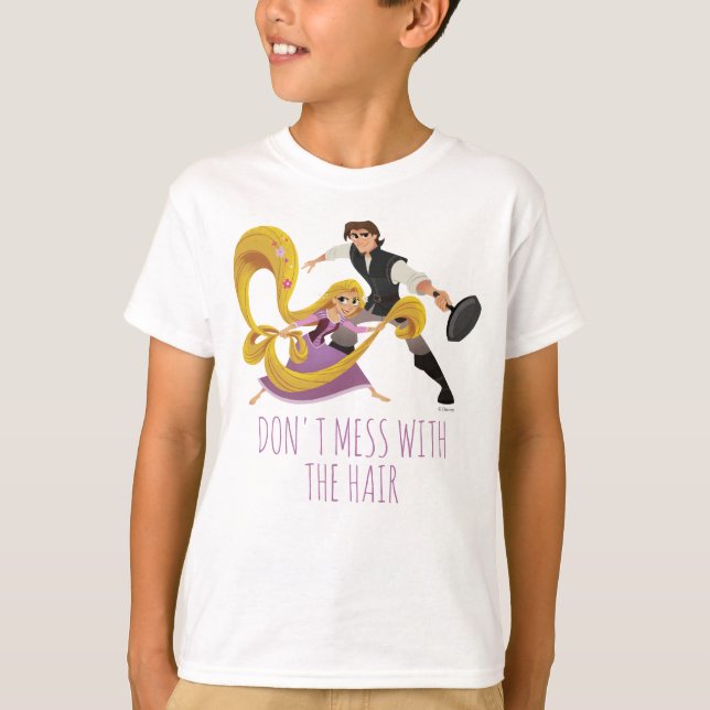T-shirt Rapunzel et Eugene| Ne manquez pas les cheveux (Devant)