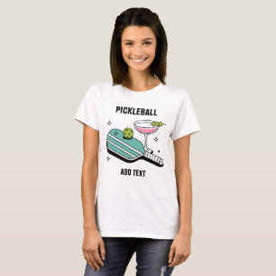 T-shirt Raquette de Pickleball et Cocktail