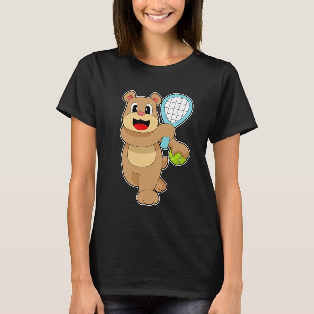 T-shirt Raquette de tennis de Bear Tennis (Devant)
