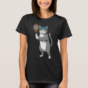 T-shirt Raquette de Tennis de Chat