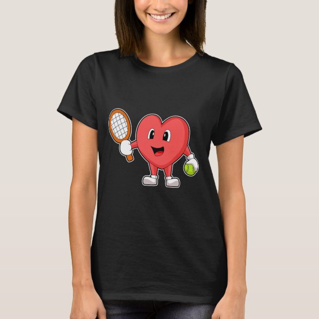T-shirt Raquette de tennis Heart (Devant)