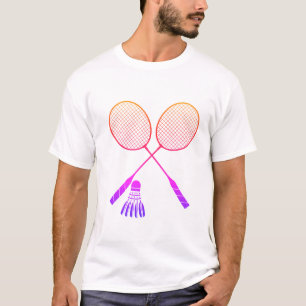 T-shirt Raquettes Badminton Shuttlecock Birdie Ombre