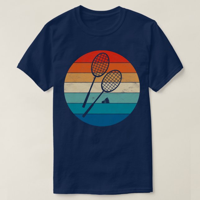T-shirt Raquettes de badminton et chuttlecock (Design devant)