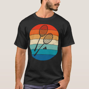 T-shirt Raquettes de badminton et chuttlecock