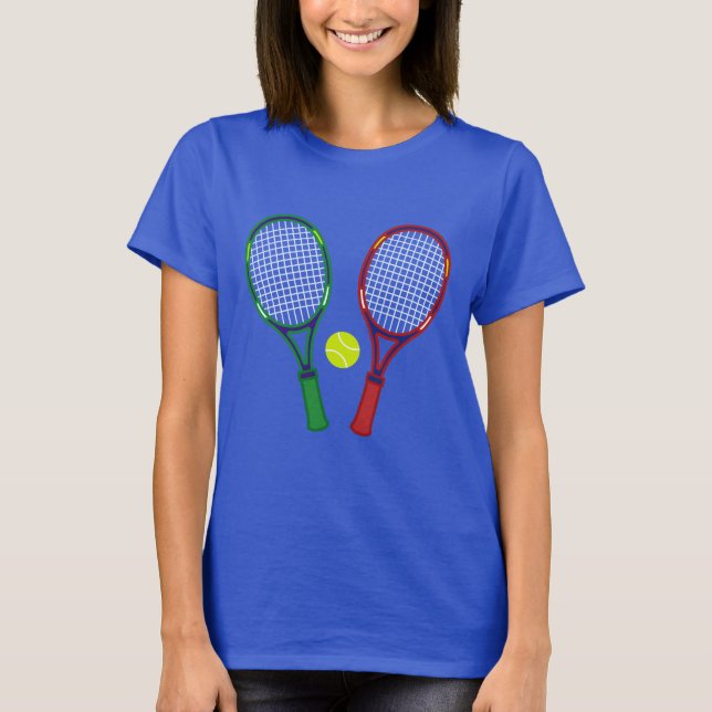 T-shirt Raquettes de tennis et balle (Devant)