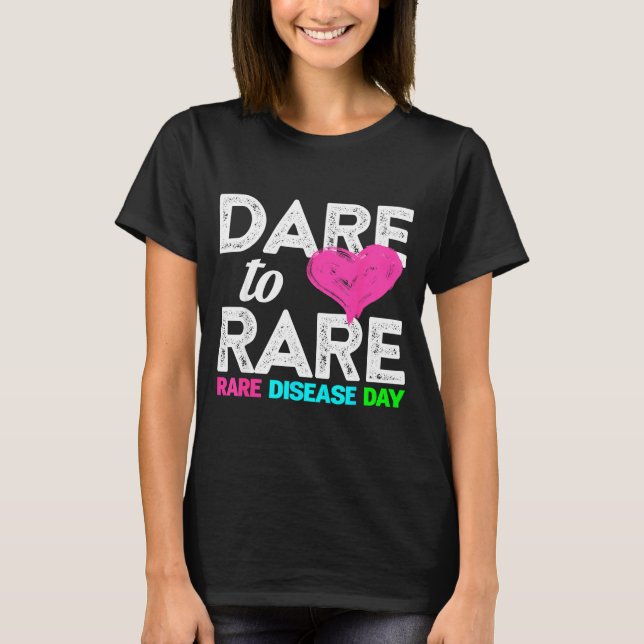 T-shirt Rare Disease Awareness Shirt - Dare To Rare Diseas (Devant)