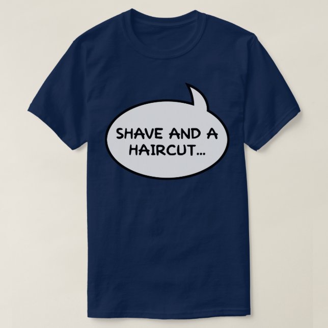 T-shirt Rasage et coupe-cheveux Deux bits double face (Design devant)