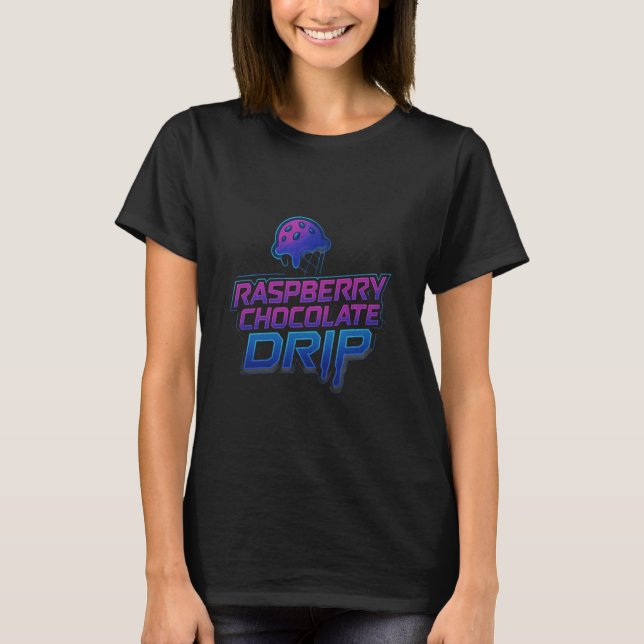 T-shirt Raspberry Chocolate Chip Drip Ice Cream Lover Funn (Devant)