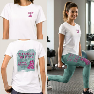 T-shirt Raspberry Teal Flourished Fitness & Nutrition 
