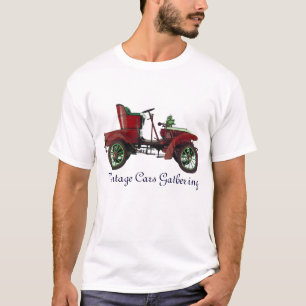 T-shirt Rassemblement de voitures anciennes, rouge vert no