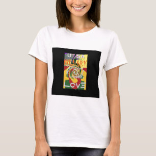 T-shirt Rasta Couleurs Rouge or Vert Hillary Art Imprimer