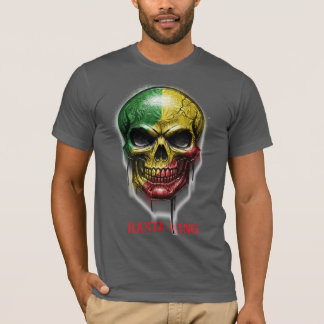 T-SHIRT RASTA KING SKULL