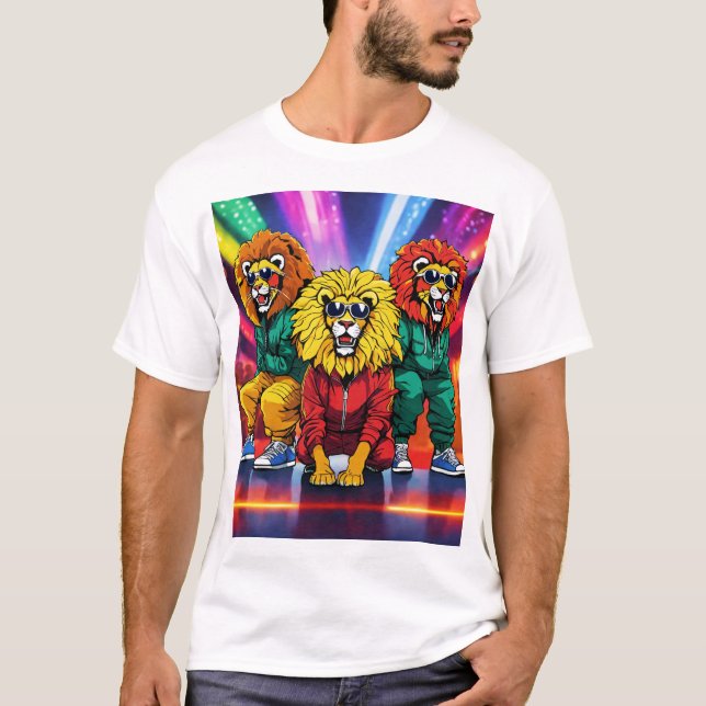 T-shirt Rasta Lion Breakdance Extravaganza (Devant)
