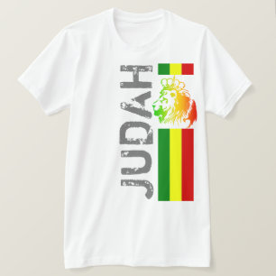 T-shirt RASTA Lion de Juda Rouge Or Vert