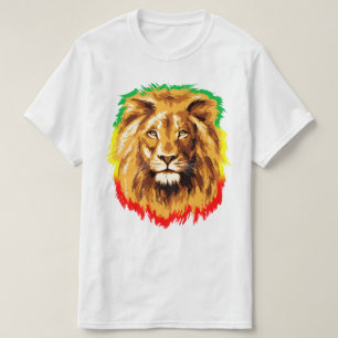 T-shirt RASTA Lion de Juda   Rouge Or Vert