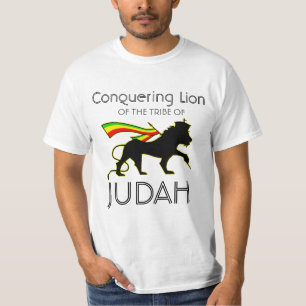 T-shirt RASTA Lion de Juda Rouge Or Vert