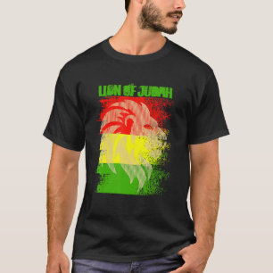 T-shirt Rasta Lion De Judah Racines De Reggae Jamaïque Ras