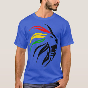 T-shirt Rasta Lion Rastafari Couleurs Cadeau pour Reggae
