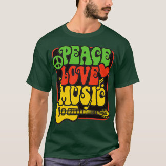 T-shirt Rasta Peace Love Music