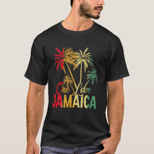 T-shirt Rasta Reggae Jamaïque Drapeau Couleur Palm Tree Ja