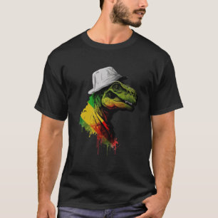 T-shirt Rasta Rex élégant Rastafari Reggae & Jamaïque Vibe