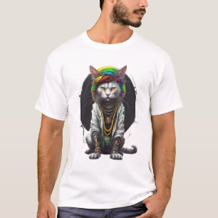 T-shirt Rasta Tech Feline King