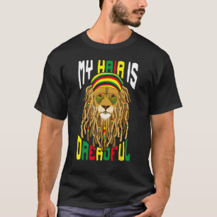T-shirt Rastafari Rastafarian Rasta Mes Cheveux Est Trompe